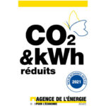 Certificat Agence de l'énergie, CO2 & KWh réduits pour la protection durable du climat.